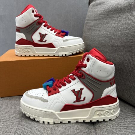 Louis Vuitton Trainer Maxi High Top Cowhide Leather Casual Sports Shoes