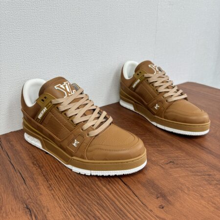 Louis Vuitton Trainer Soft Damier Embossed Cowhide Casual Shoes