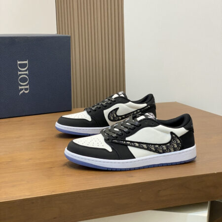 Christian Dior x AIR Collaboration Calf Leather Casual Sports Shoes