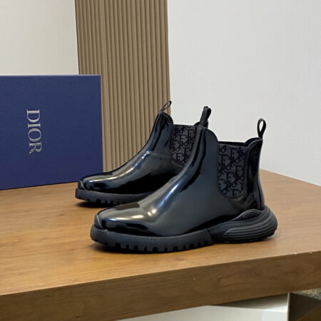 Christian Dior Men's Mid Cut Short Boots For Autumn And Winter