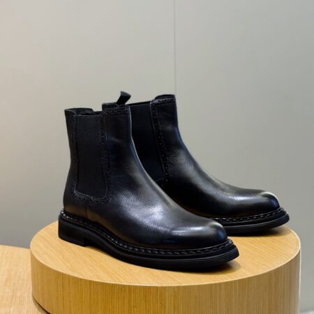 Dolce & Gabbana New Cowhide Leather Chelsea Boots For Men