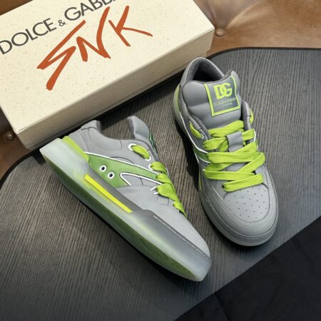 Dolce & Gabbana New Men's Cushion Calf Leather Skateboard Shoes