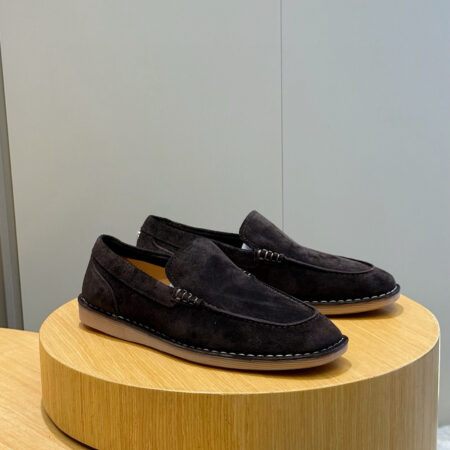 Dolce & Gabbana New Florio Series Suede Mocasin Shoes
