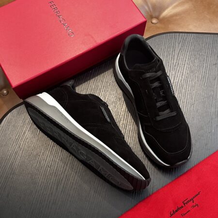 Salvatore Ferragamo 70s Vintage Men's Cowhide Leather Running Shoes