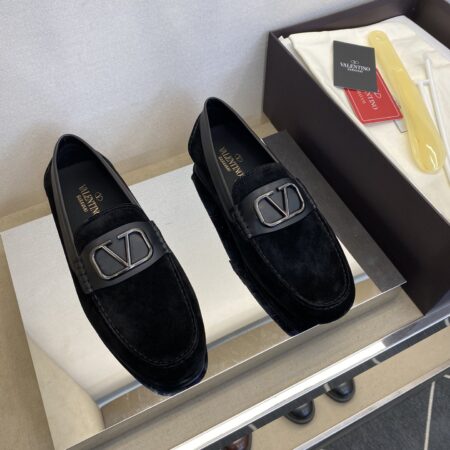 Valentino Men's Good Quality Cowhide Leather Loafers