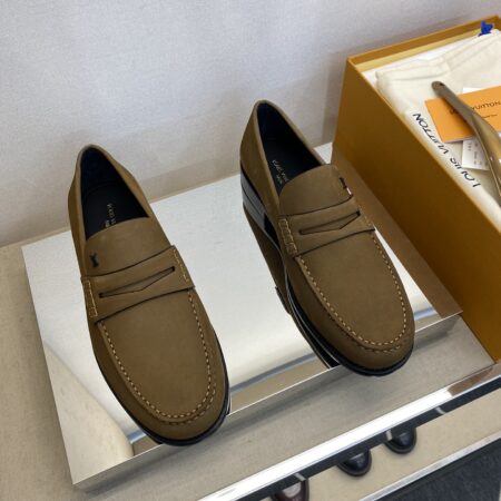 Louis Vuitton Men's Fashion Cowhide Leather Dress Shoes