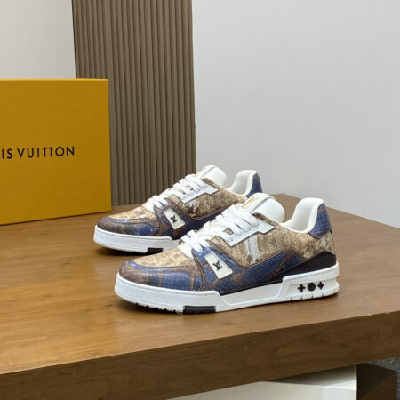 Louis Vuitton Trainer Men's Python Pattern Casual Sports Shoes