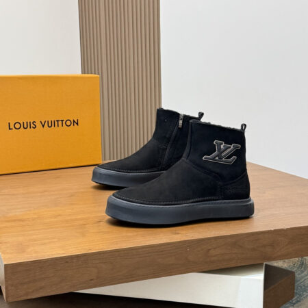 Louis Vuitton Men's High Gloss Cowhide Men's Boots