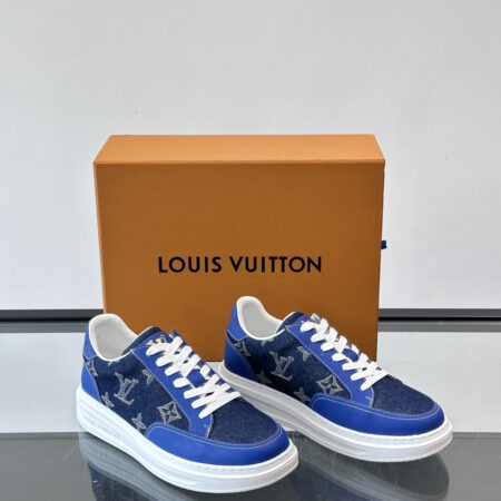 Louis Vuitton Monogram Printed Cowhide Men's Board Shoes