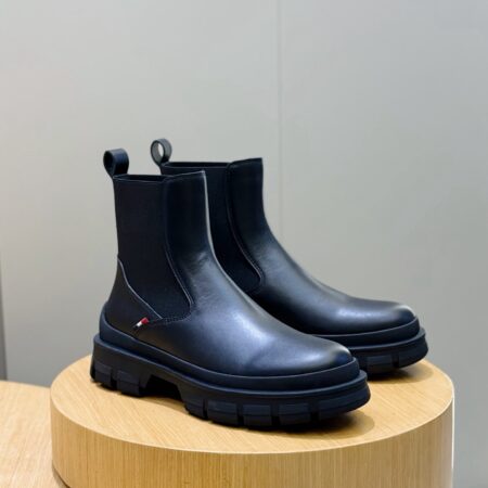 Moncler Men's Suede Cowhide Leather High Top Martin Boots